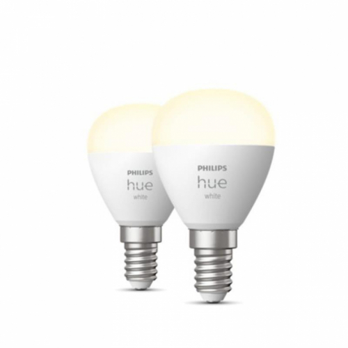 Philips Hue White Lustre, Läikiv, P45, E14, 2 tk, valge - Nutivalgusti / 929002440604