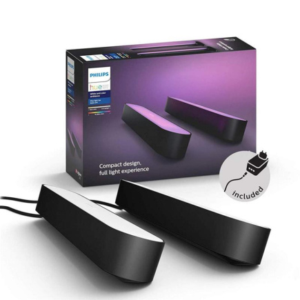 Philips Hue Play, White and Color Ambiance, 2 tk, must - Nutivalgusti komplekt / 915005733901