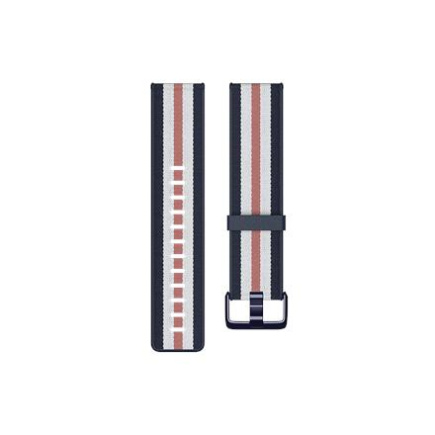 Fitbit | Versa-Lite Woven Hybrid Band, large, navy/pink | The Fitbit Versa woven hybrid band is made of polyester woven material on top and fluoroelastomer material on the bottom with an aluminium buckle. | The Fitbit Versa woven hybrid band is not water