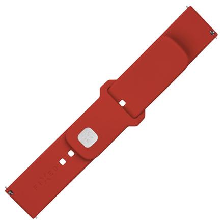 Fixed | Sporty Strap Set with Quick Release 22mm for Smartwatch | 160-235 mm | Red | Silicone