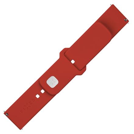 Fixed | Sporty Strap Set with Quick Release 20mm for Smartwatch | 160-235 mm | Red | Silicone