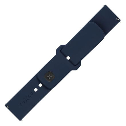 Fixed | Sporty Strap Set with Quick Release 20mm for Smartwatch | 160-235 mm | Blue | Silicone