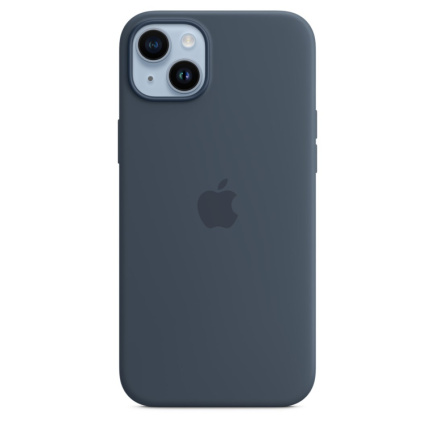Apple iPhone 14 Plus Silicone Case with MagSafe - Storm Blue WLONONWCRJBDH
