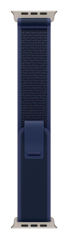 Apple 49mm Blue Trail Loop - S/M - Natural Titanium Finish