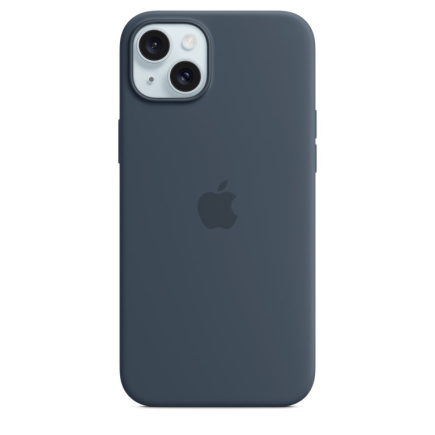 Apple iPhone 15 Plus Silicone Case with MagSafe - Storm Blue WLONONWCRJBCT
