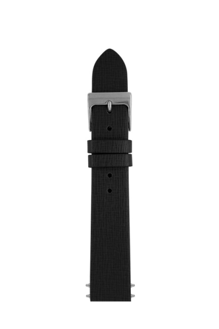 Zeppelin leather strap black 18 mm