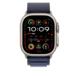 Apple 49mm Navy Alpine Loop - Small - Natural Titanium Finish