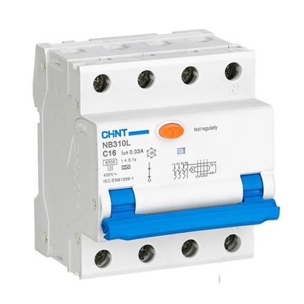 Chint | Circuit breaker RCBO, NB310L/3N, 3P+N, C20, 30mA, A, 6kA | NB310L3PN30MAA20C