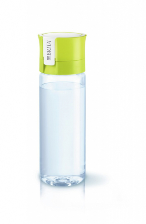 Brita Fill&Go lime green filter bottle +4filters