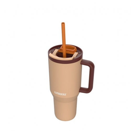 Thermal mug with telescopic straw Kambukka Rio Tumbler 950ml Almond Dream