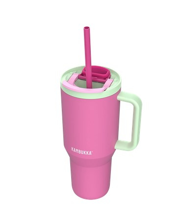 Thermal mug with telescopic straw Kambukka Rio Tumbler 950ml Bubblegum Mint