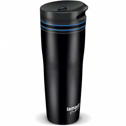 Termotass 360ml Manq Lamart LT4050, must/sinine