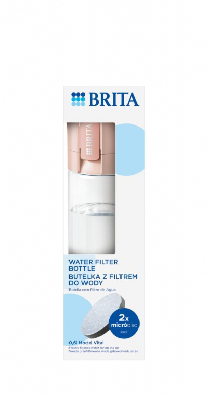 Brita Vital peach 2-disc filter bottle