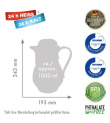ROTPUNKT Thermos jug, 1.0 l, midnight blue (navy blue)