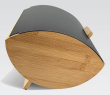 Maestro MR-1775-BLACK bread box Other Black, Wood Bamboo, Metal