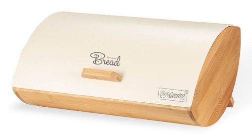 Maestro MR-1775-IVORY bread box Other Ivory, Wood Bamboo, Metal