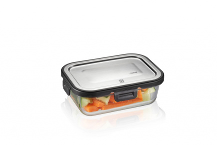 GEFU MILO Rectangular Container 0.6 L Grey, Transparent 1 pc(s)