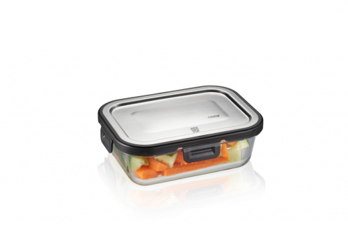 GEFU MILO Rectangular Container 0.6 L Grey, Transparent 1 pc(s)