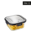 GEFU 12757 food storage container Square 0.8 L Black, Transparent 1 pc(s)