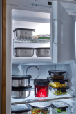 GEFU 12757 food storage container Square 0.8 L Black, Transparent 1 pc(s)