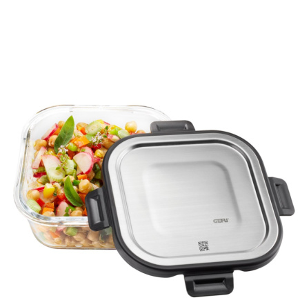 GEFU 12757 food storage container Square 0.8 L Black, Transparent 1 pc(s)