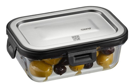 GEFU MILO Rectangular Container 0.4 L Grey, Transparent 1 pc(s)