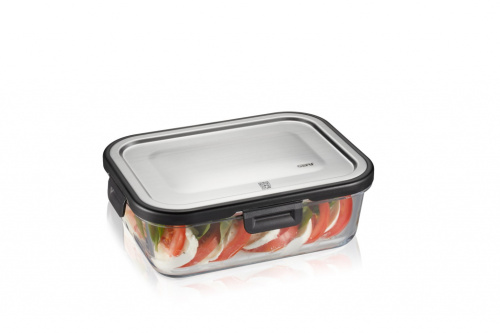 GEFU MILO Rectangular Container 1 L Grey, Transparent 1 pc(s)