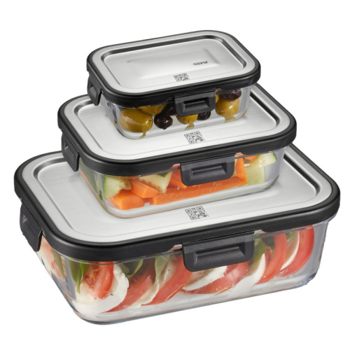 Set of 3 rectangular containers MILO