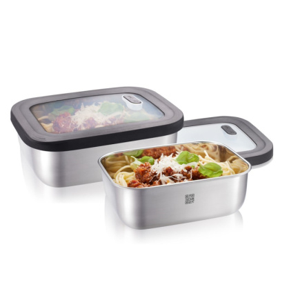 Set of 2 PROVIDO rectangular containers