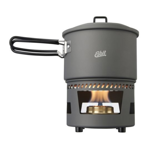 ESBIT Cookset with alcohol burner Pot 1.5 L Aluminium, Must