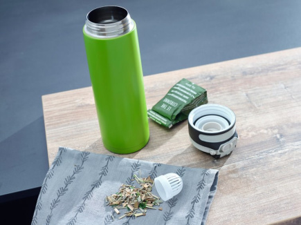 Leifheit 03277 travel mug 600 ml Must, Green Stainless steel