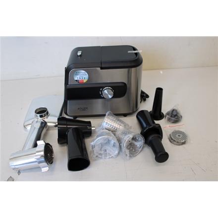 Восстановленный.  | Adler | Meat mincer with a shredder | AD 4813 | Silver/Black | 600 W | Number of speeds 2 | Throughput (kg/min) 1 | DAMAGED PACKAGING