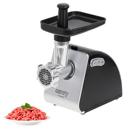 Camry | Meat mincer | CR 4812 | Silver/Black | 1600 W | Number of speeds 2 | Throughput (kg/min) 2 | Gullet; 3 strainers; Kebble tip; Pusher; Tray