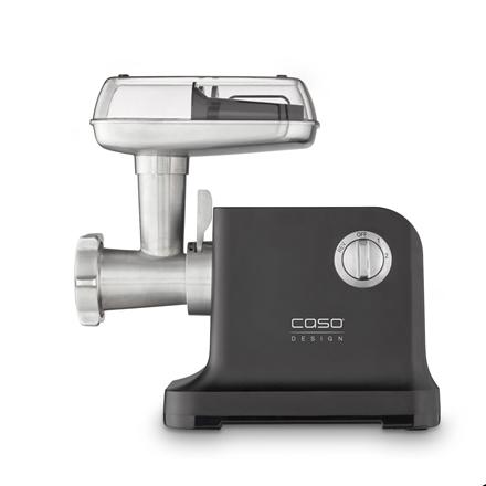 Caso | Meat Grinder | FW 2000 | Black | 2000 W | Number of speeds 2 | Throughput (kg/min) 2.5 | 3 perforated discs, Shortbread attachment with 4 moulds, Sausage filler, Stuffer, Drip tray