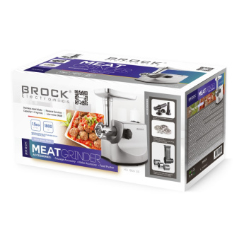 Brock Electronics MG 1800 SS mincer 1800 W Silver, Stainless steel