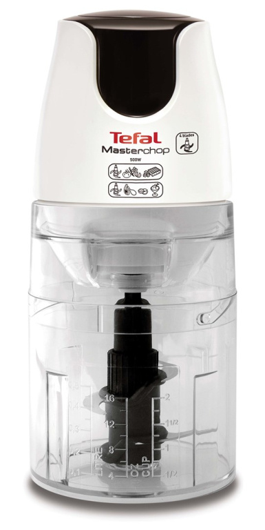 Tefal MB450B electric food chopper 0.5 L 500 W Transparent, White