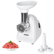 Mesko | Meat mincer | MS 4809 | Valge | 350 W | Middle size sieve; mince sieve; poppy sieve; plunger; sausage filler
