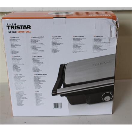 Renew.  | Tristar Grill | GR-2853 | Contact grill | 2000 W | Aluminum | DAMAGED PACKAGING, SCRATCHED FAT COLLECTING TRAY  ON SIDE