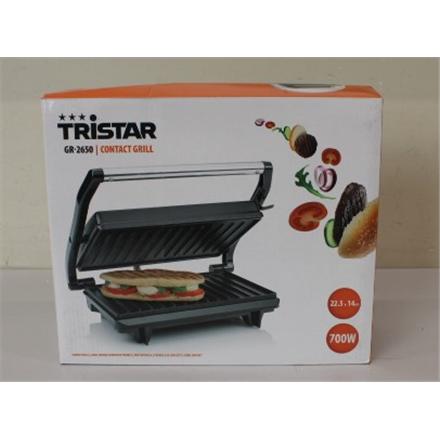 Renew. Tristar GR-2650 Contact Grill, Black | Tristar | Grill | GR-2650 | Contact grill | 700 W | Black | DAMAGED PACKAGING