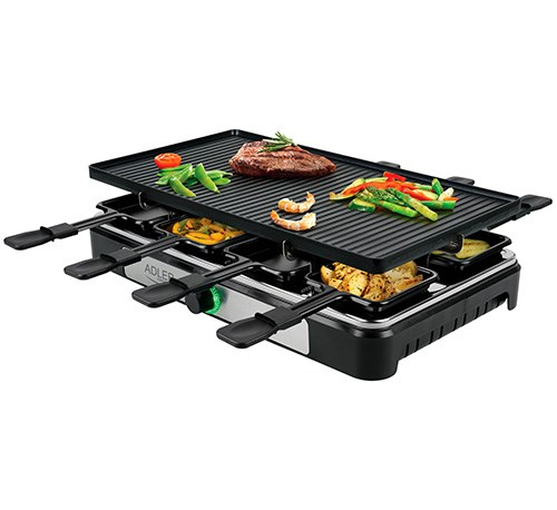 Adler | AD 6616 | Raclette - electric grill | Table | 1400 W | Black/Stainless steel