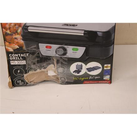 Восстановленный. Mesko MS 3050 Grill, Contact, Power 1800 W, Black/Stainless steel | Mesko | Grill | MS 3050 | Contact grill | 1800 W | Black/Stainless steel | DAMAGED PACKAGING, MISSING SPATULA
