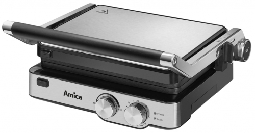 Amica GK4011 outdoor barbecue/grill Tabletop Electric Black, Stainless steel 2000 W