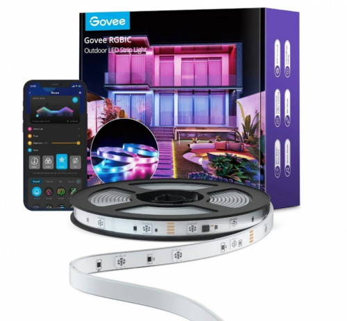 Govee H6172 Outdoor 10m; LED Strip; Wi-Fi, Bluetooth, RGBIC, IP65