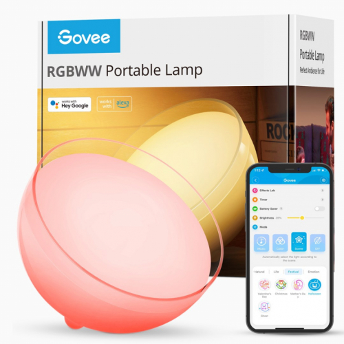 Govee Ambient RGBWW Portable Table Lamp Smart table lamp Bluetooth