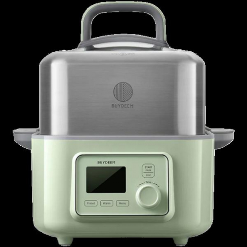 BUYDEEM Multi function Digital Food Steamer, model G564, color Cozy Greenish, EU