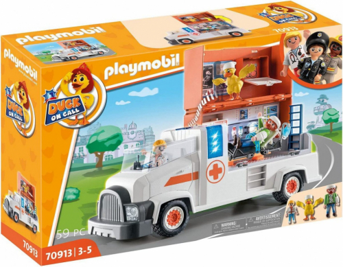 Playmobil Figures set DUCK ON CALL 70913 Ambulance