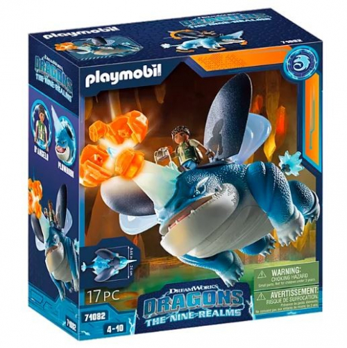 Playmobil Dragons 71082 Plowhorn & D39 Angelo figurine set