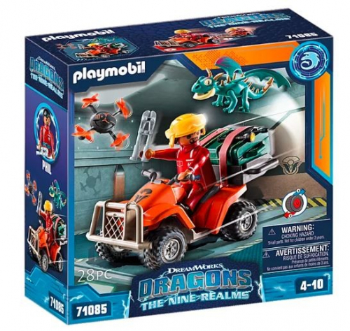 Playmobil Dragons 71085 Icaris Quad & Phil figurine set