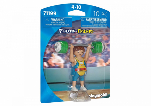 Playmobil PLAYMO-Friends weightlifter with barbell and weights.