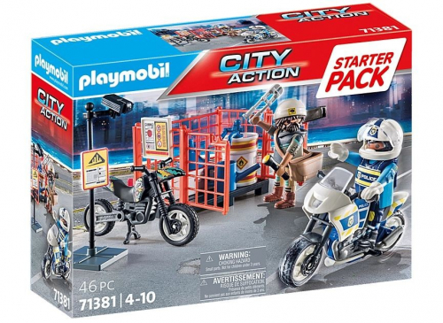 Playmobil Zestaw z figurkami City Action 71381 Starter Pack Policja